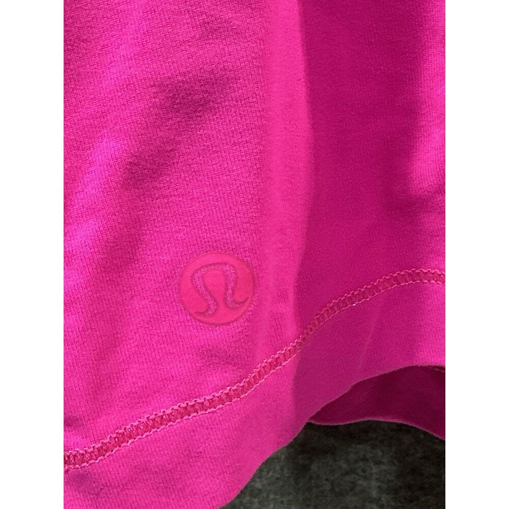 Lululemon Paris Pink Tank Top Black Sparkle Adjustable Strap Color Block Size 6 - Picture 4 of 10